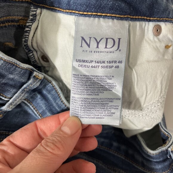 NYDJ Sheri Slim Lift X Tuck Straight Leg Womens Jeans Size 14 - Picture 6 of 9